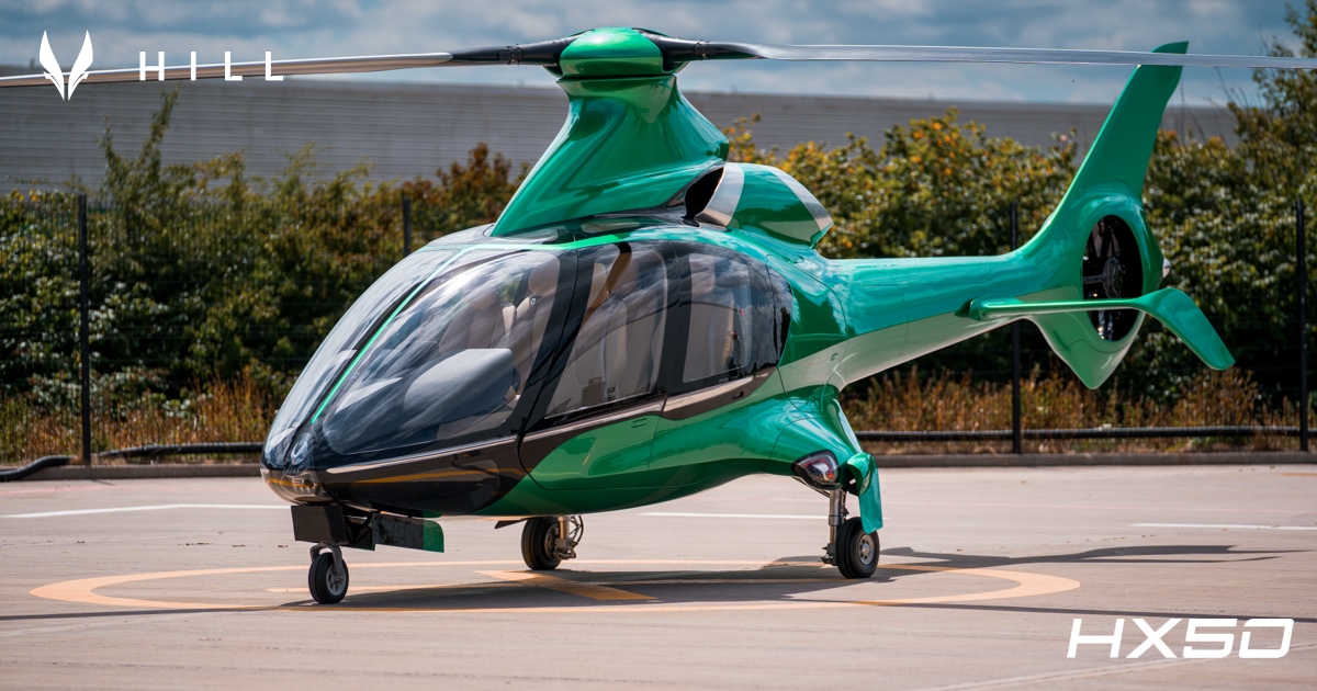 HX50 Exterior Design | Carbon Fibre Helicopter - HILL HELICOPTERS